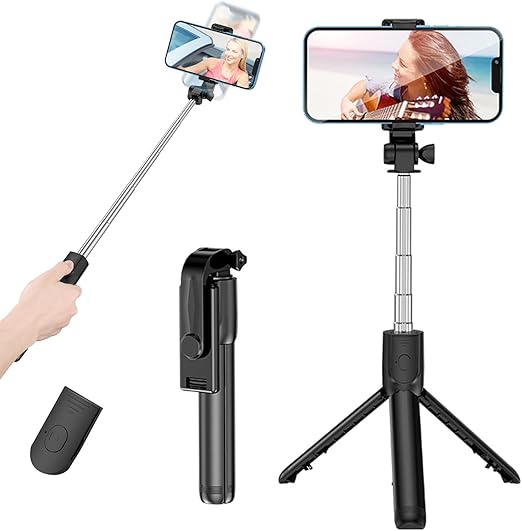 Ainoo Extendable Selfie Stick With Bluetooth Control